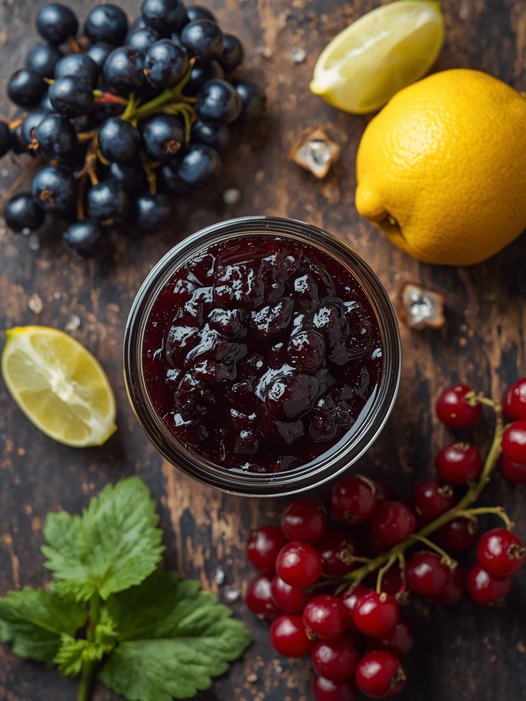 Schwarze-Johannisbeer-Marmelade zuckerreduziert