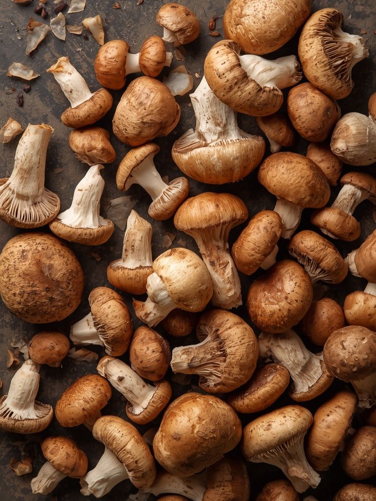 Frische Braune Champignons