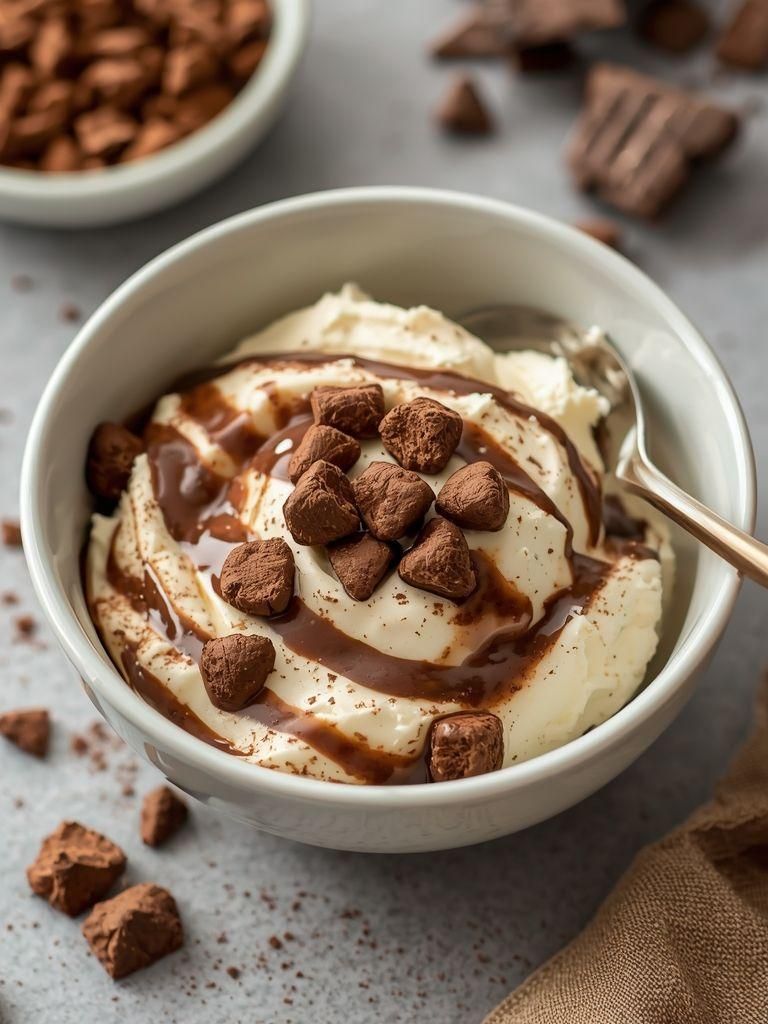 Cottage cheese with cocoa