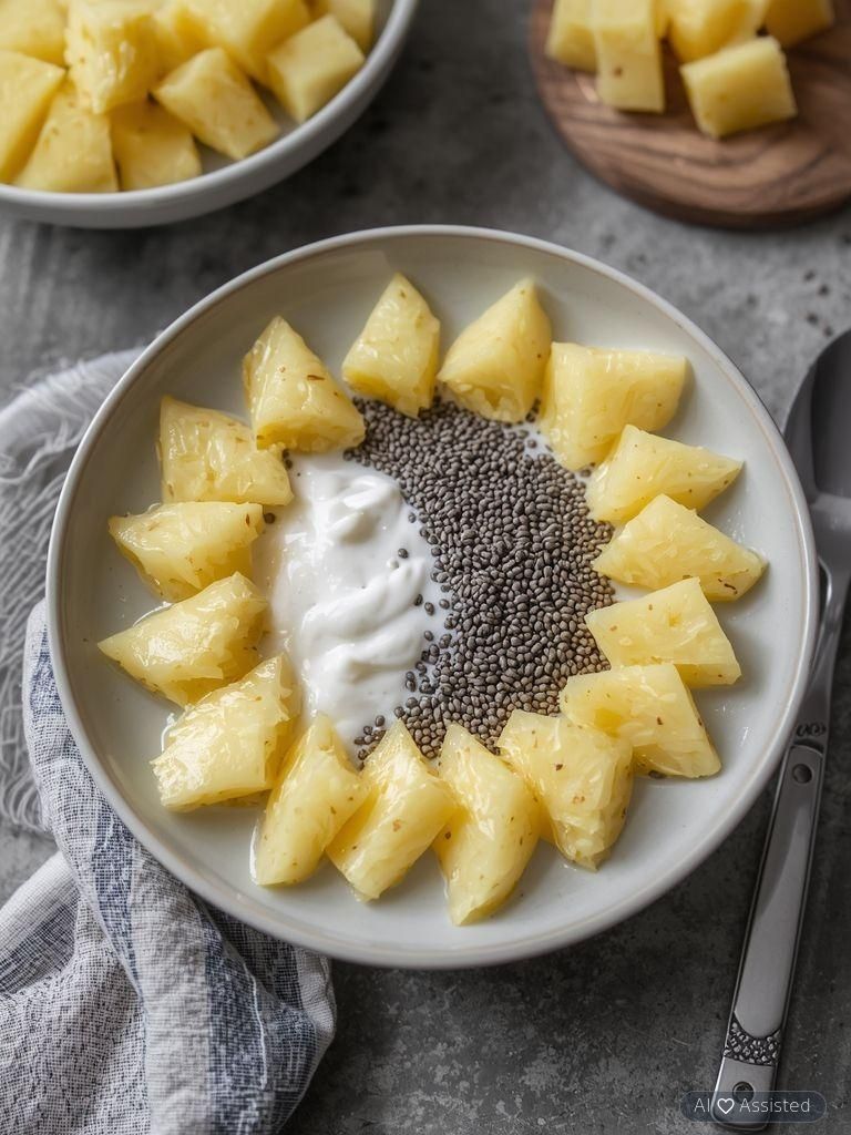 Pudding chia z ananasem