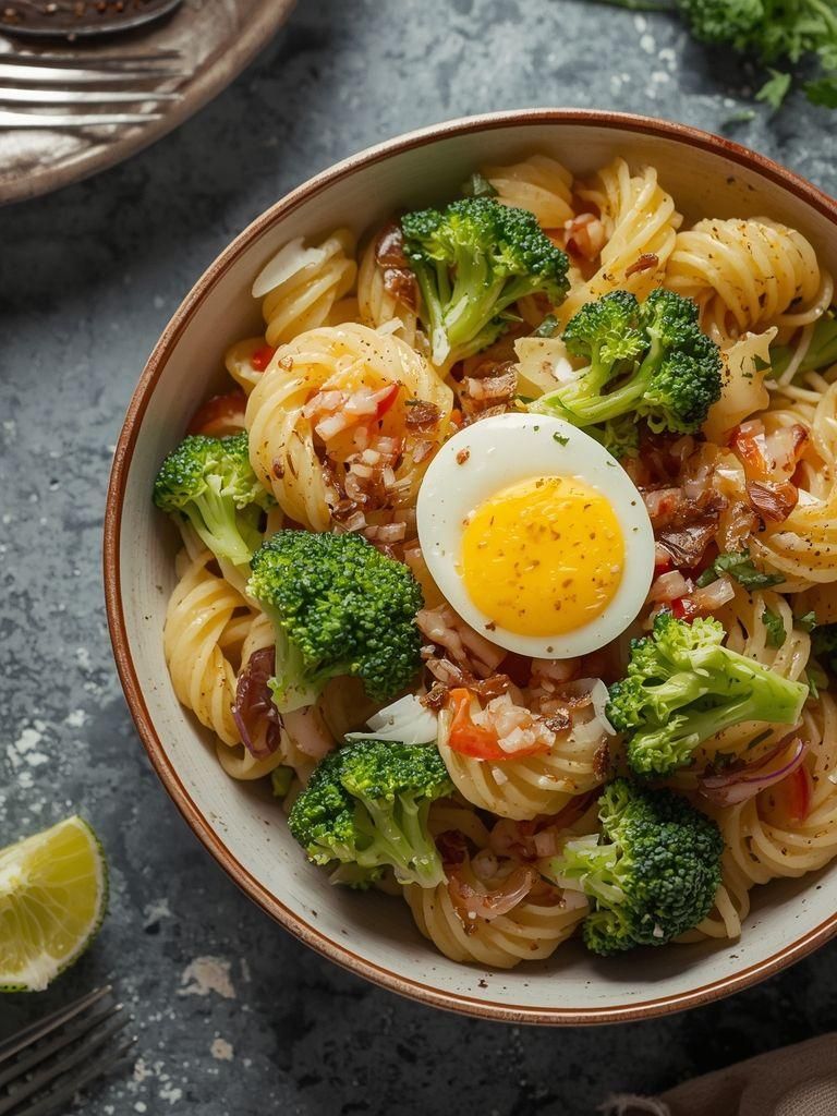 Pasta Salad with Broccoli and Egg