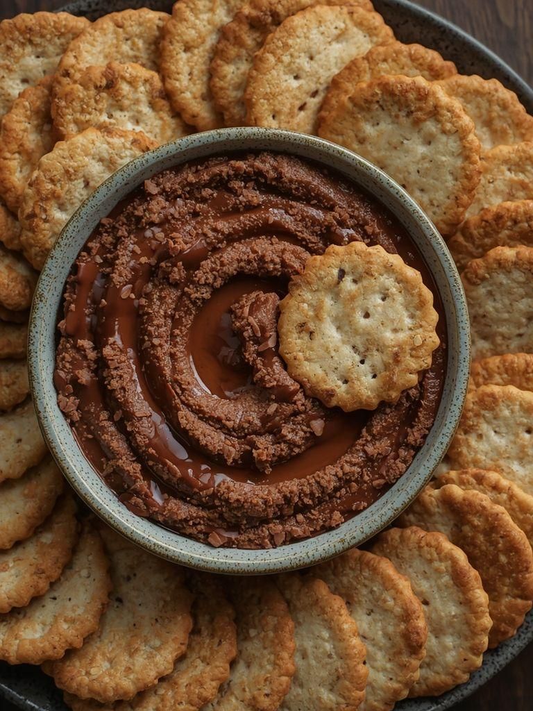 Chocolate Hummus with Rice Wafers