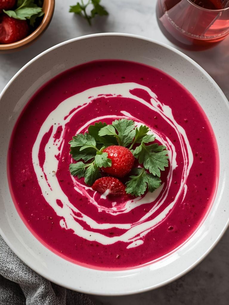 Cream soup with beets