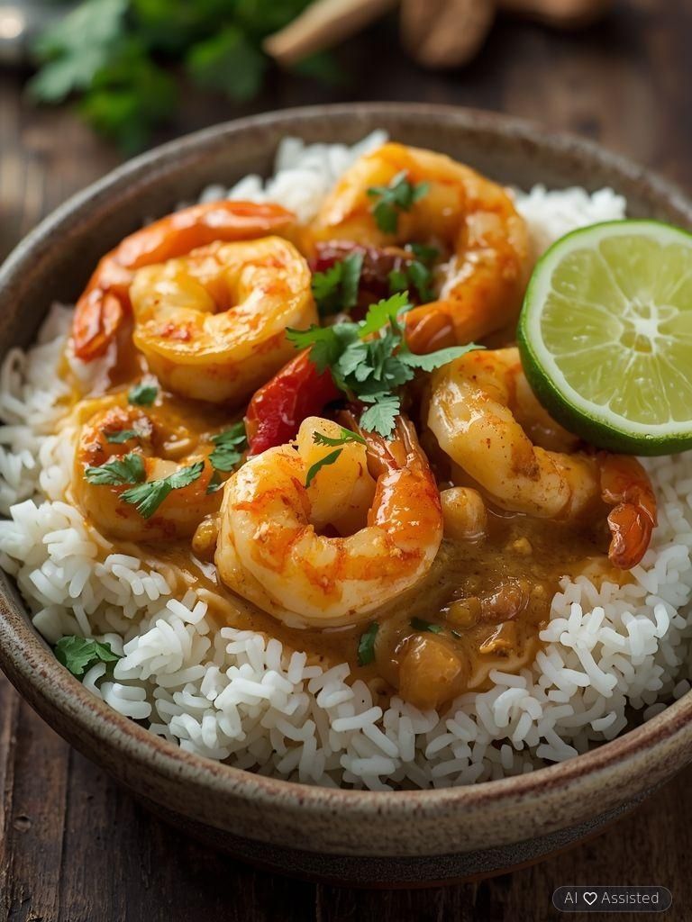 Garnelen in Curry