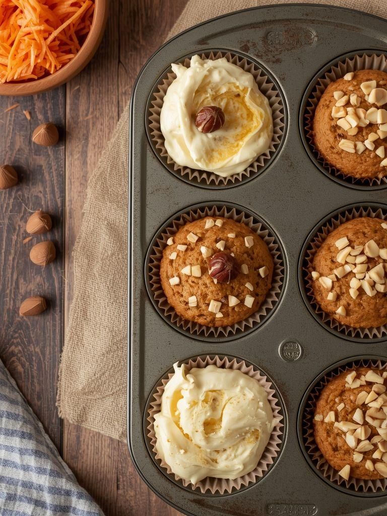 Muffins with Carrots and Hazelnuts