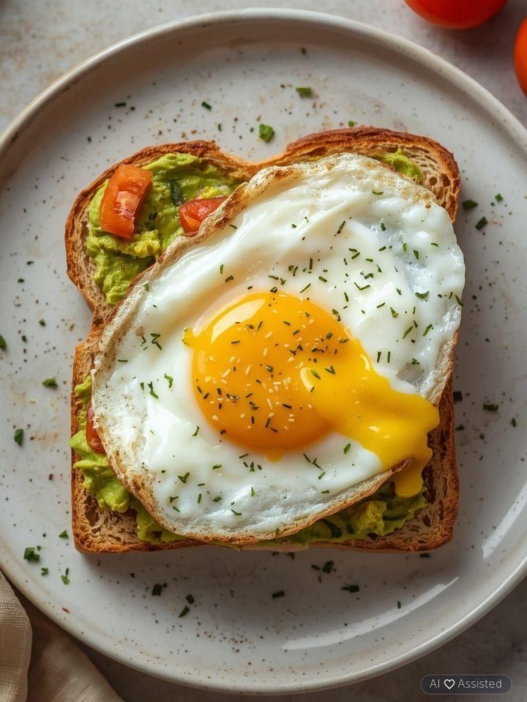 Avocado-Toast mit Spiegelei