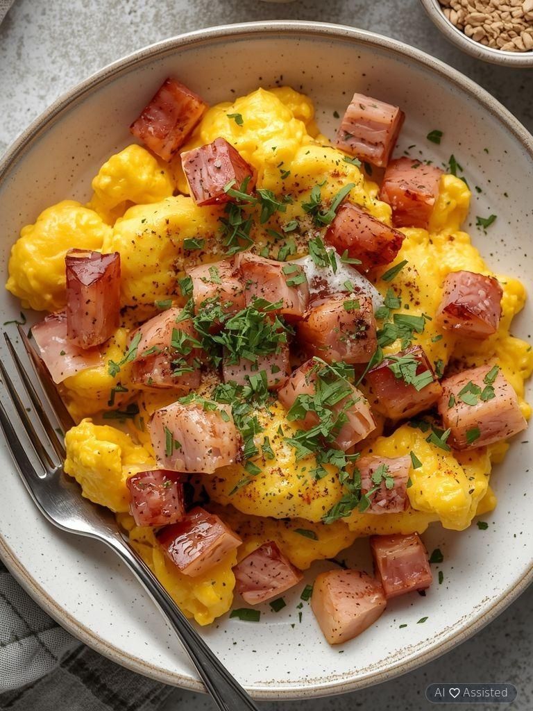 Scrambled Eggs with Ham