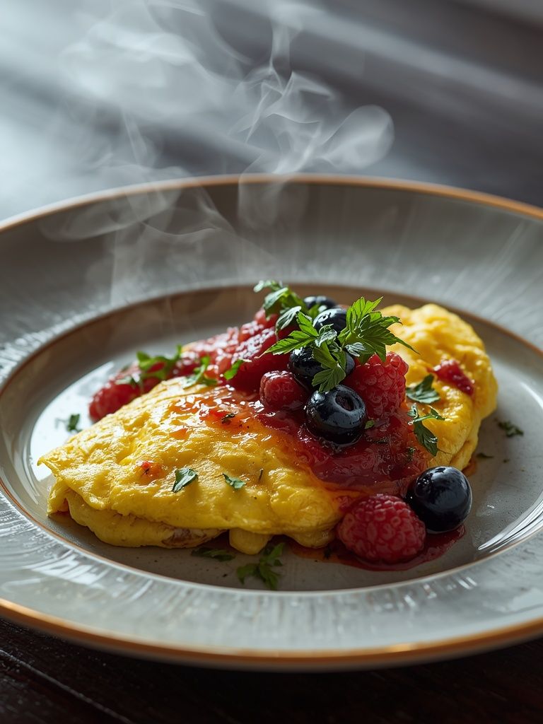 Eieromelett mit Beeren
