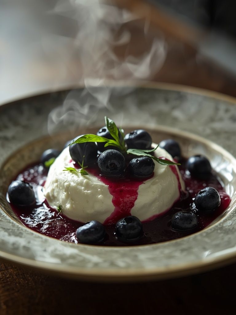 Low Carb Ricotta mit Blaubeeren