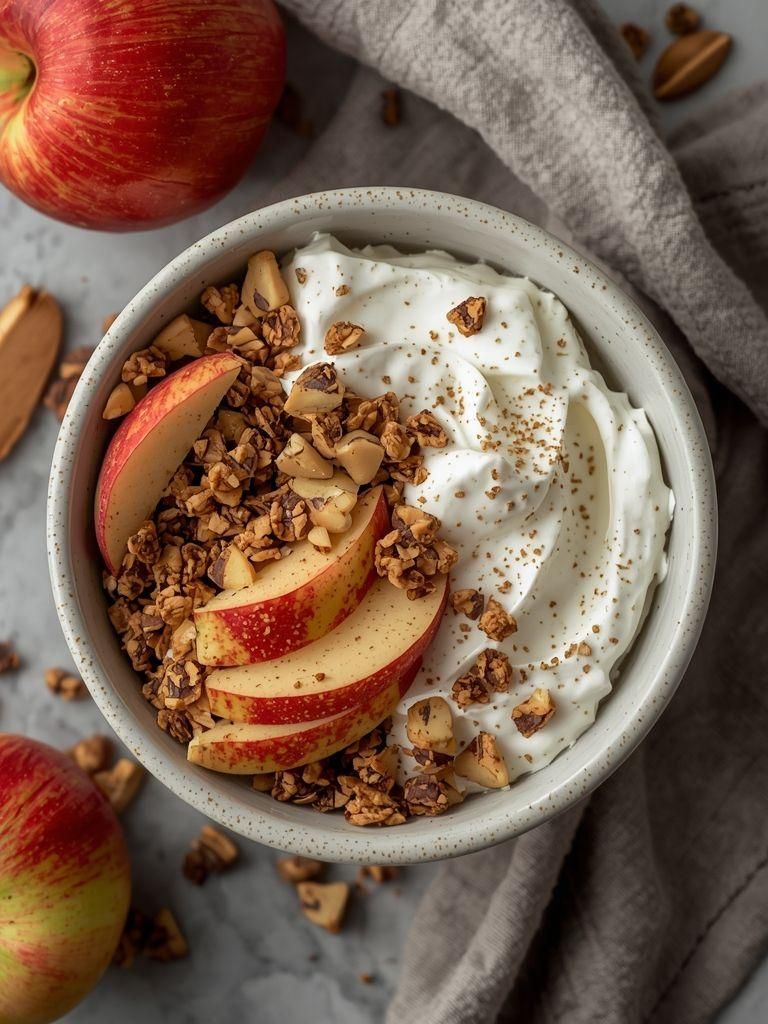 Müsli mit Apfel und Joghurt