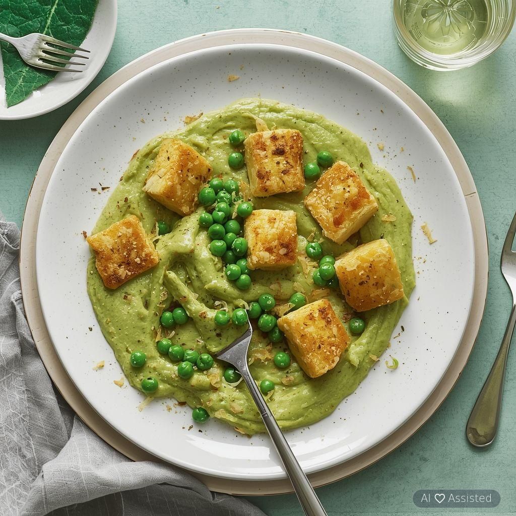 Fish fingers with peas