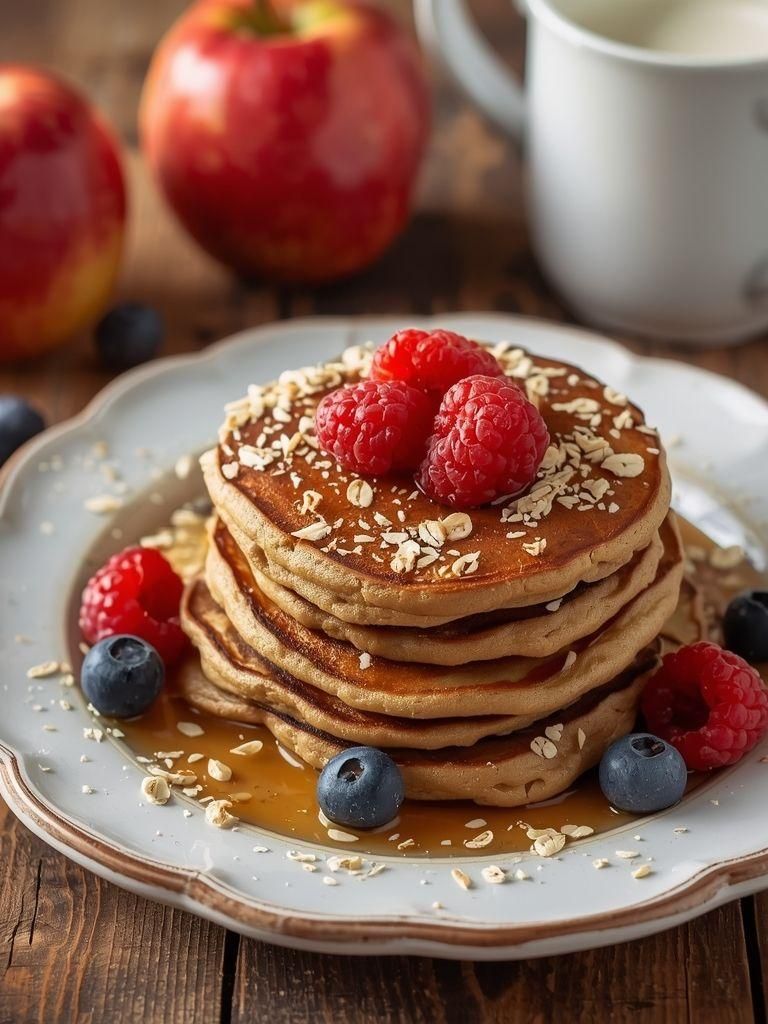 Oat Apple Pancakes