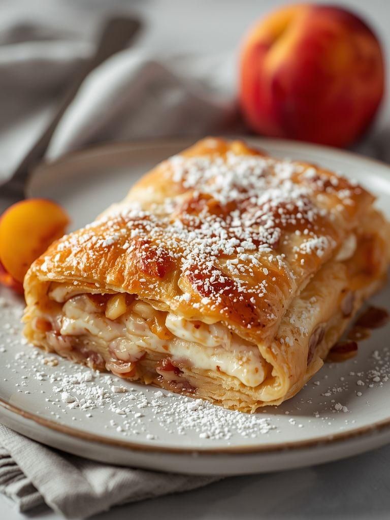 Yogurt Strudel with Apple and Peach